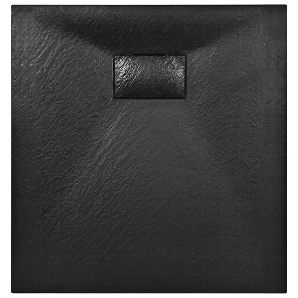 vidaXL Shower Tray SMC Black 90×80 cm