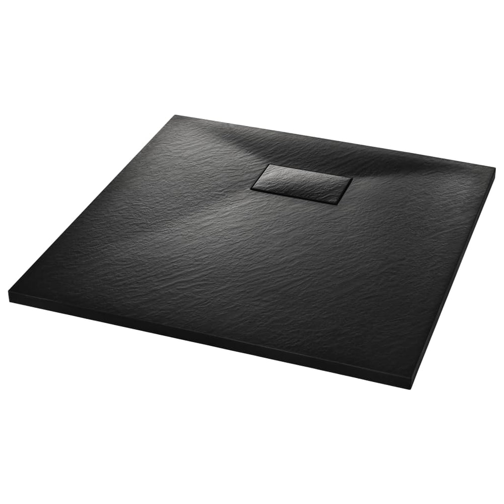 vidaXL Shower Tray SMC Black 90x90 cm
