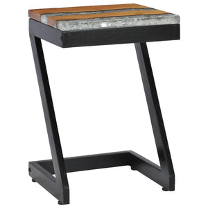 vidaXL Coffee Table 30 x 30 x 50 cm Solid Teak and Polyresin