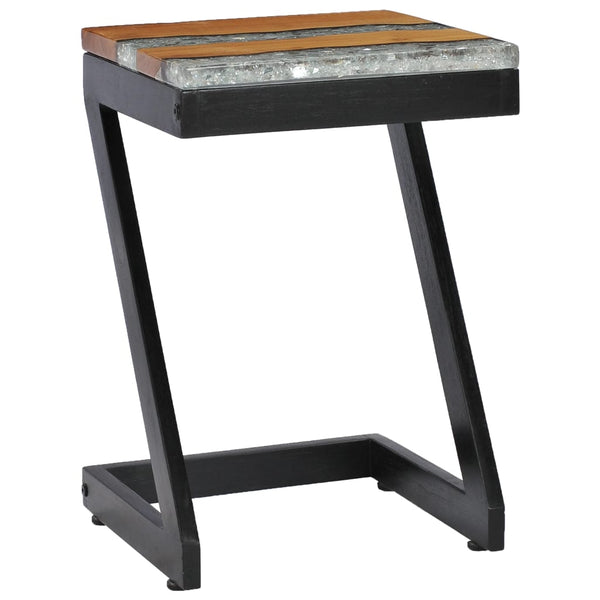 vidaXL Coffee Table 30 x 30 x 50 cm Solid Teak and Polyresin