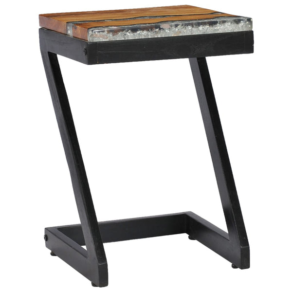 vidaXL Coffee Table 30 x 30 x 50 cm Solid Teak and Polyresin