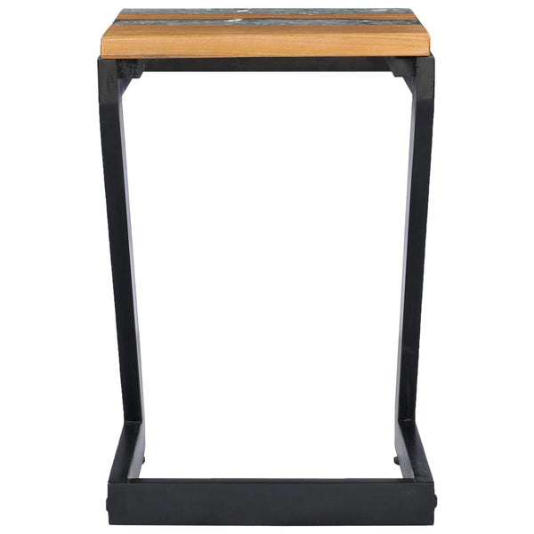 vidaXL Coffee Table 30 x 30 x 50 cm Solid Teak and Polyresin