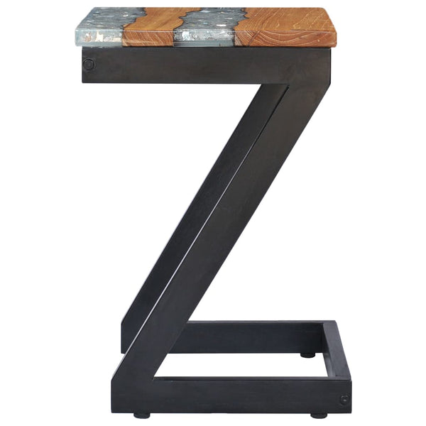 vidaXL Coffee Table 30 x 30 x 50 cm Solid Teak and Polyresin