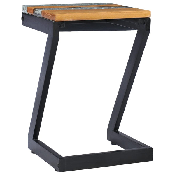vidaXL Coffee Table 30 x 30 x 50 cm Solid Teak and Polyresin