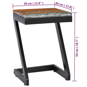 vidaXL Coffee Table 30 x 30 x 50 cm Solid Teak and Polyresin