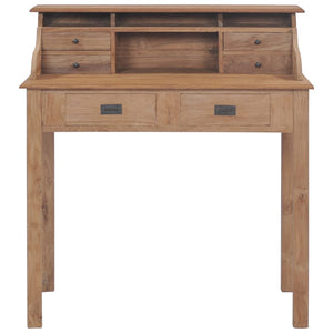 vidaXL Desk 90x50x100 cm Solid Teak Wood