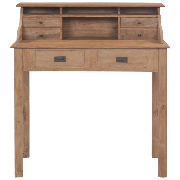 vidaXL Desk 90x50x100 cm Solid Teak Wood