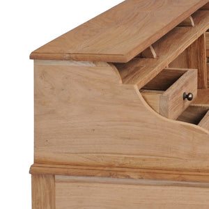 vidaXL Desk 90x50x100 cm Solid Teak Wood