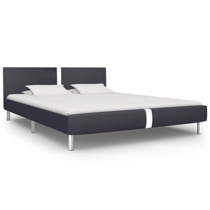 vidaXL Bed Frame Black Faux Leather 120 x 200 cm
