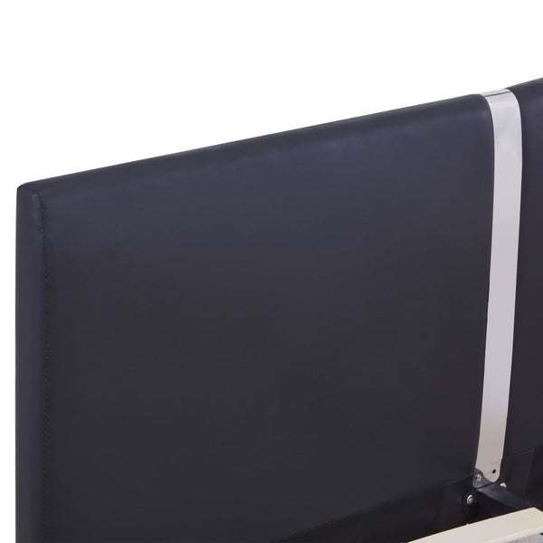 vidaXL Bed Frame Black Faux Leather 120 x 200 cm
