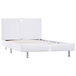 vidaXL Bed Frame White Faux Leather 90x200 cm