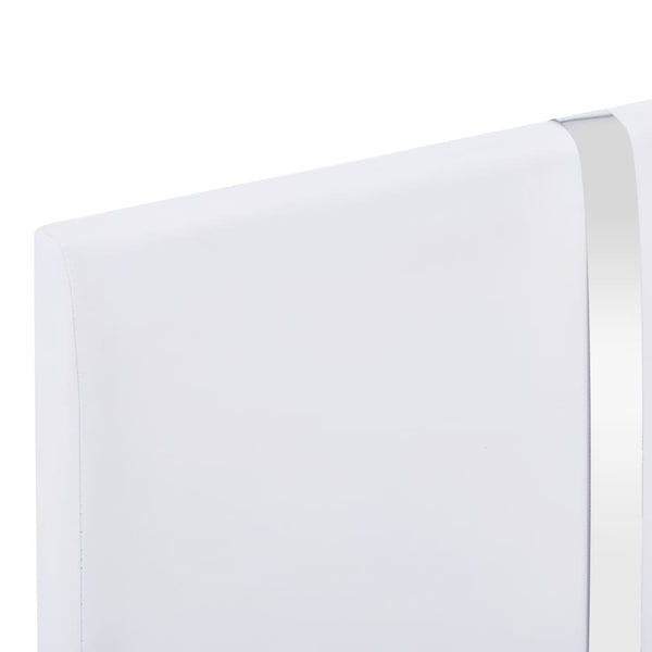 vidaXL Bed Frame White Faux Leather 90x200 cm
