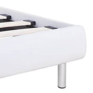 vidaXL Bed Frame White Faux Leather 90x200 cm