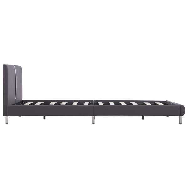 vidaXL Bed Frame Grey Faux Leather 140 x 200 cm