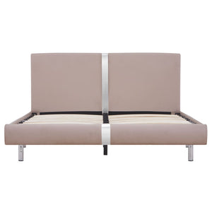 vidaXL Bed Frame Cappuccino Brown Faux Leather 140x200 cm
