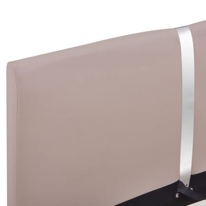 vidaXL Bed Frame Cappuccino Brown Faux Leather 140x200 cm