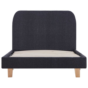 vidaXL Bed Frame Dark Grey Fabric 90x200 cm