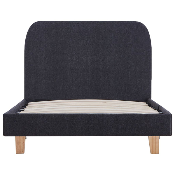 vidaXL Bed Frame Dark Grey Fabric 90x200 cm