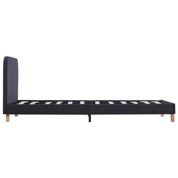 vidaXL Bed Frame Dark Grey Fabric 90x200 cm