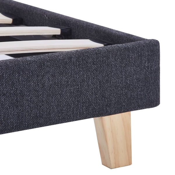 vidaXL Bed Frame Dark Grey Fabric 90x200 cm