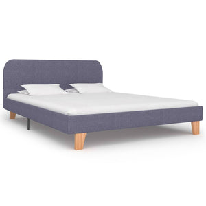 vidaXL Bed Frame Light Gray Fabric 140x200 cm