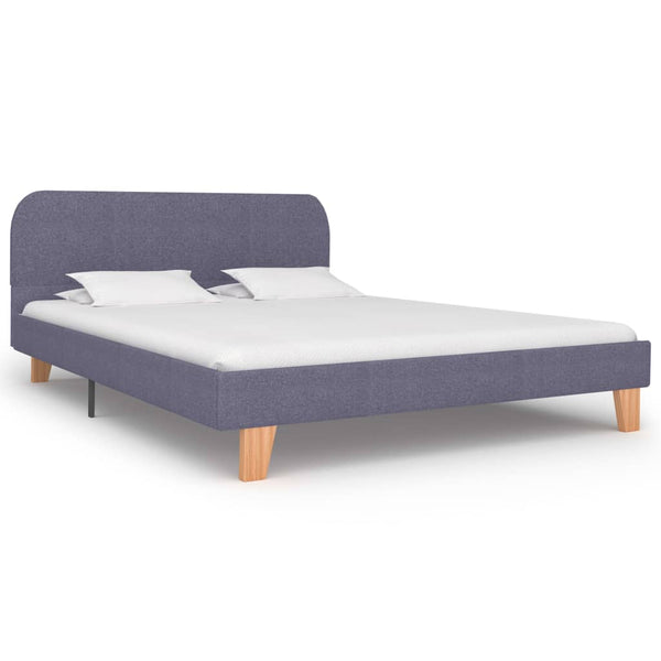 vidaXL Bed Frame Light Gray Fabric 140x200 cm