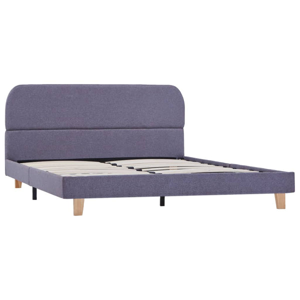 vidaXL Bed Frame Light Gray Fabric 140x200 cm