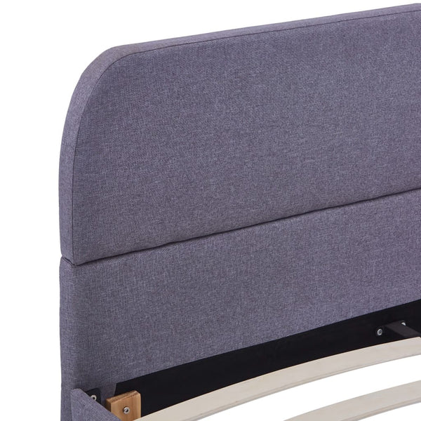 vidaXL Bed Frame Light Gray Fabric 140x200 cm