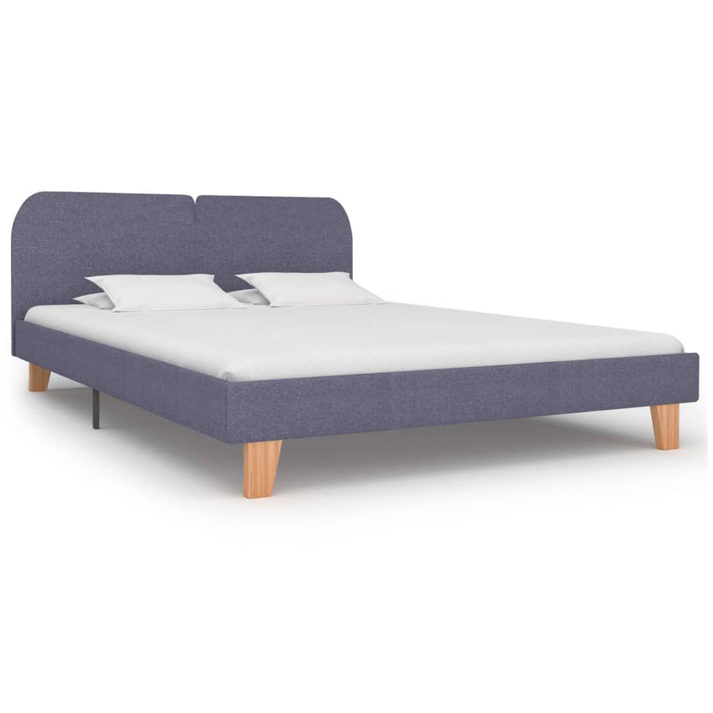 vidaXL Bed Frame Light Gray Fabric 180x200 cm