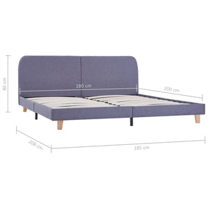 vidaXL Bed Frame Light Gray Fabric 180x200 cm