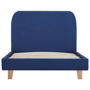 vidaXL Bed Frame Blue Fabric 90x200 cm