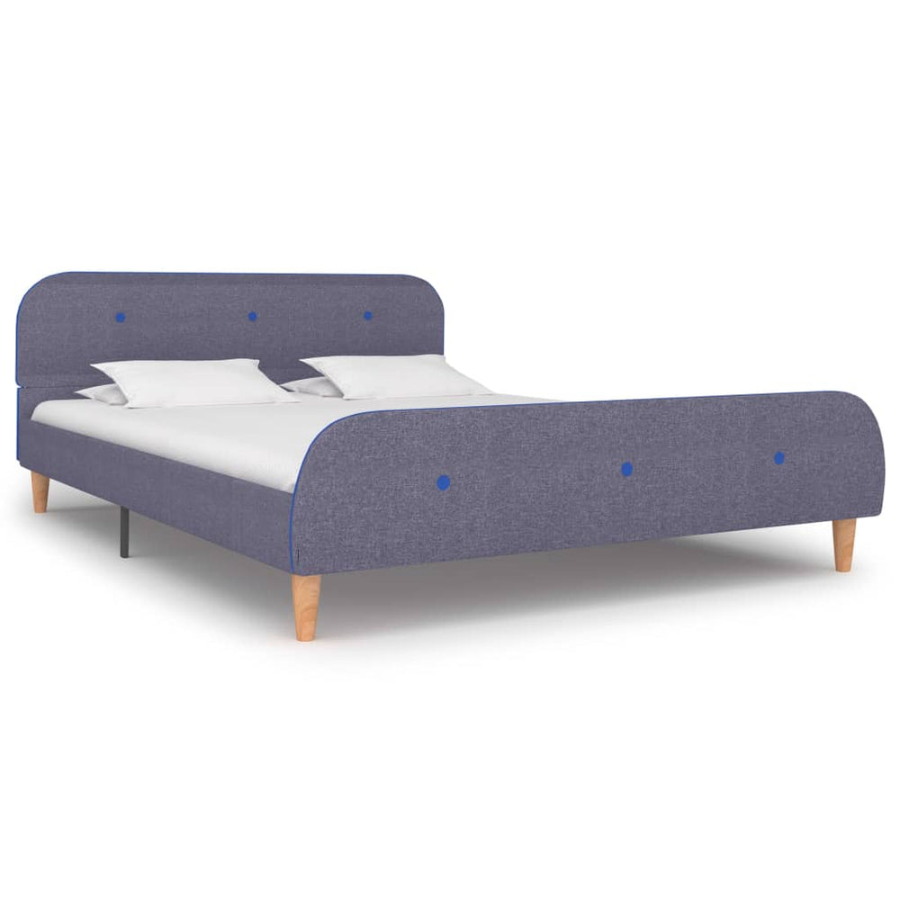 vidaXL Bed Frame Light Gray Fabric 140x200 cm