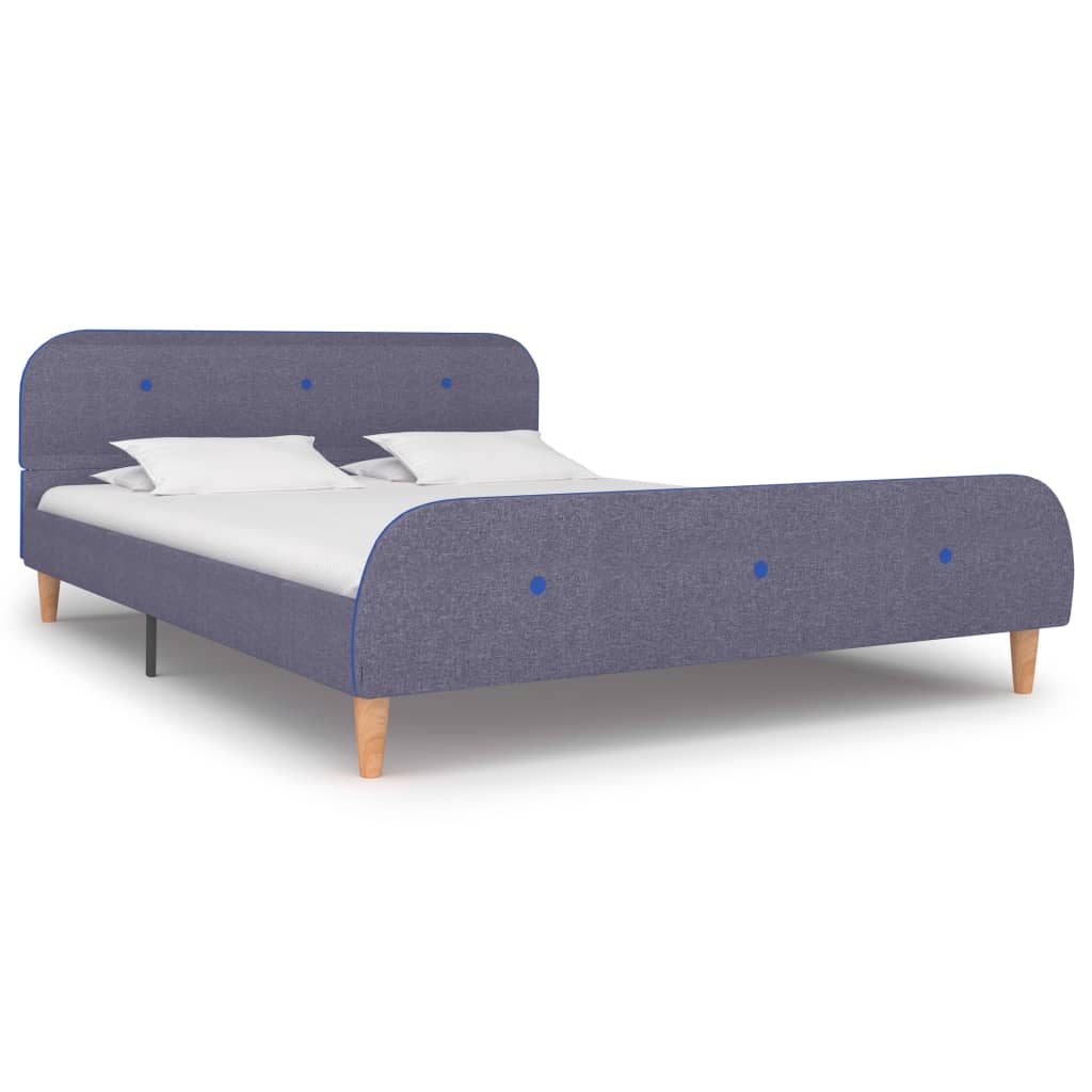 vidaXL Bed Frame Light Gray Fabric 140x200 cm