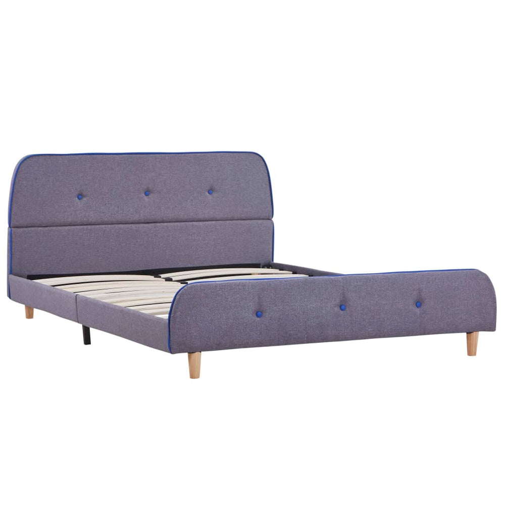 vidaXL Bed Frame Light Gray Fabric 140x200 cm