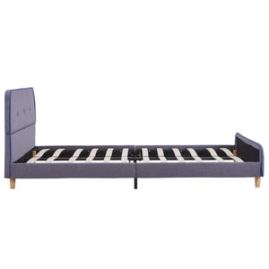 vidaXL Bed Frame Light Gray Fabric 140x200 cm