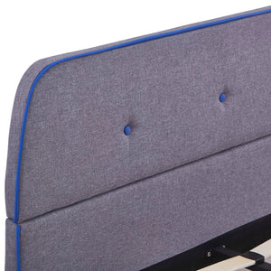 vidaXL Bed Frame Light Gray Fabric 140x200 cm