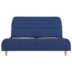 vidaXL Bed Frame Blue Fabric 140 x 200 cm