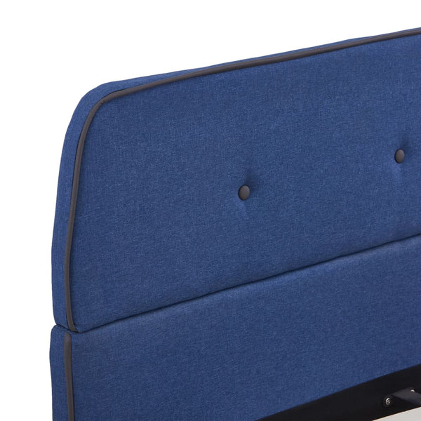 vidaXL Bed Frame Blue Fabric 140 x 200 cm
