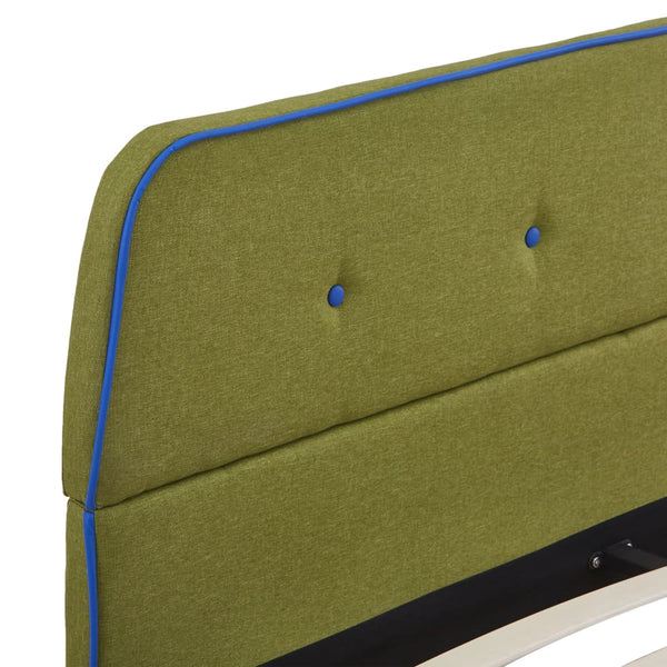 vidaXL Bed Frame Green Fabric 140x200 cm