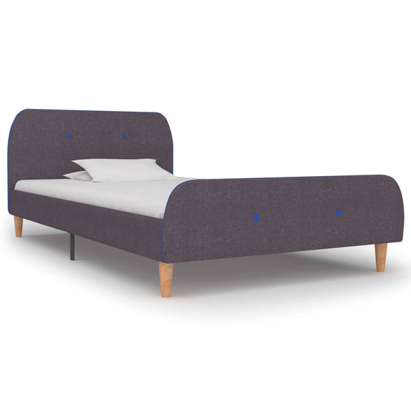 vidaXL Bed Frame Taupe Fabric 90x200 cm