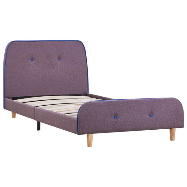 vidaXL Bed Frame Taupe Fabric 90x200 cm