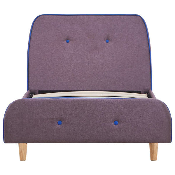 vidaXL Bed Frame Taupe Fabric 90x200 cm