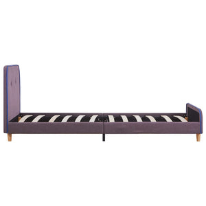 vidaXL Bed Frame Taupe Fabric 90x200 cm