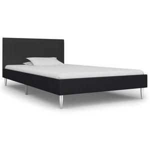 vidaXL Bed Frame Black Fabric 90x200 cm
