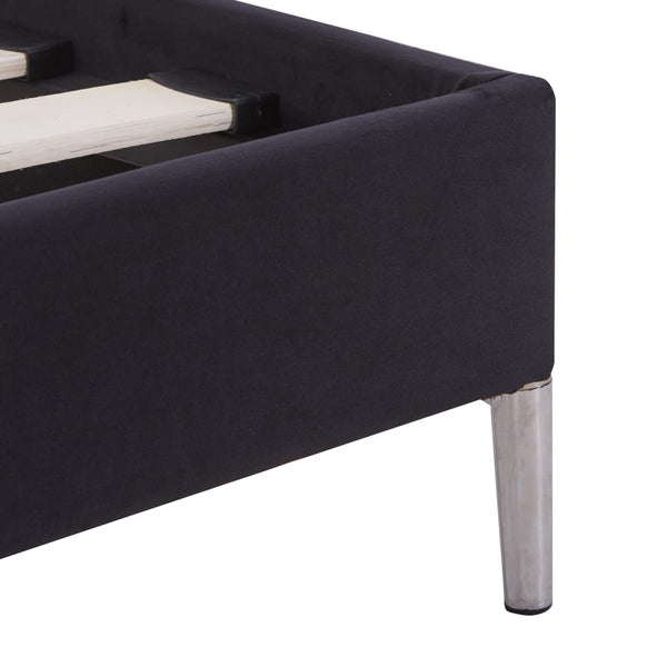 vidaXL Bed Frame Black Fabric 90x200 cm