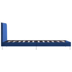 vidaXL Bed Frame Blue Fabric 90x200 cm