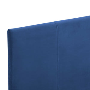 vidaXL Bed Frame Blue Fabric 90x200 cm