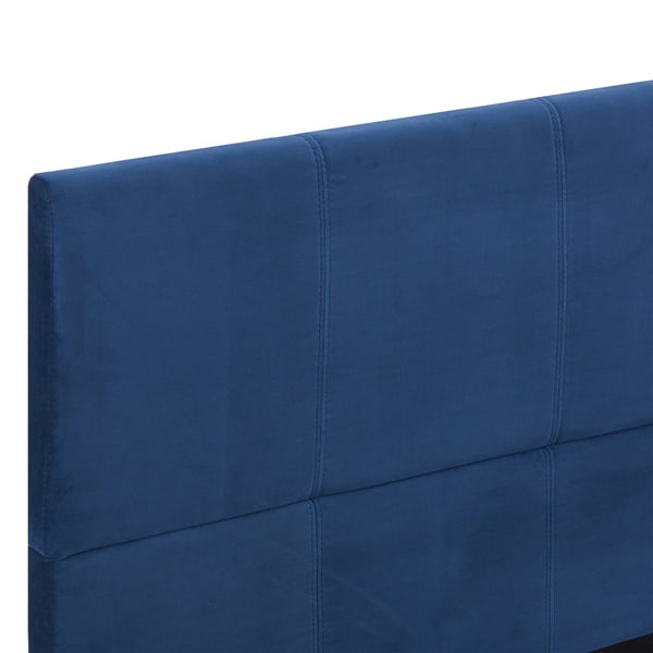 vidaXL Bed Frame Blue Fabric 160 x 200 cm