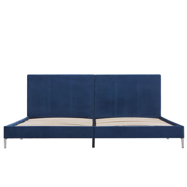 vidaXL Bed Frame Blue Fabric 180 x 200 cm