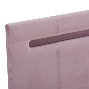 vidaXL LED Bed Frame Pink Fabric 180 x 200 cm